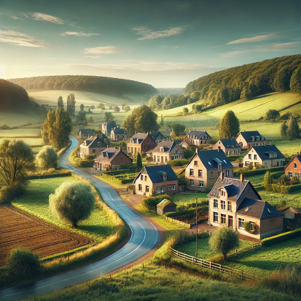Vue panoramique de Beauvechain, une belle commune idéale pour réaliser un état des lieux Beauvechain immobilier fiable et rigoureux.