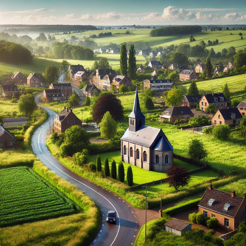 Vue de Gerpinnes, une zone idéale pour effectuer un état des lieux immobilier.