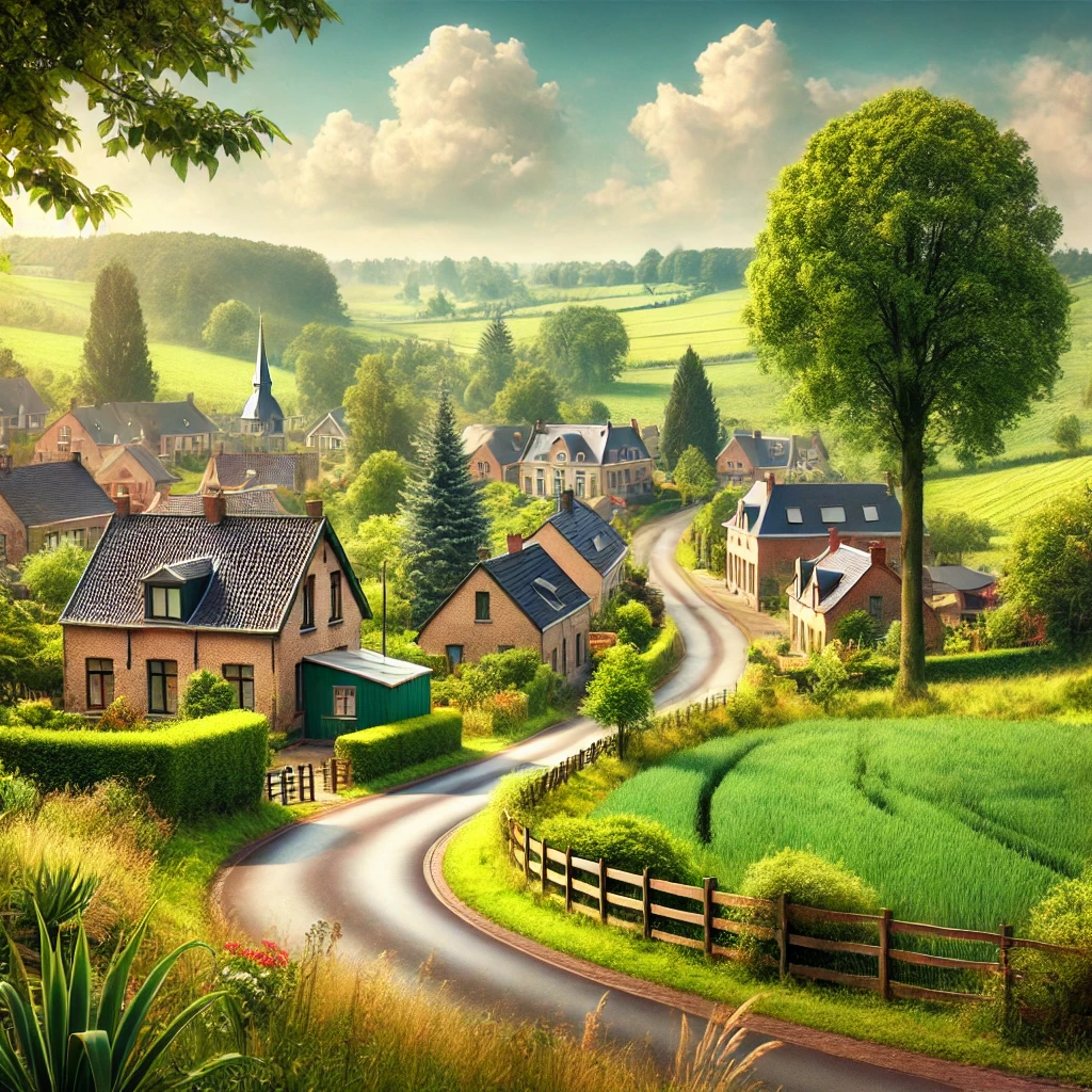 Vue panoramique de Hamois, une belle commune idéale pour réaliser un état des lieux Hamois immobilier fiable et rigoureux.