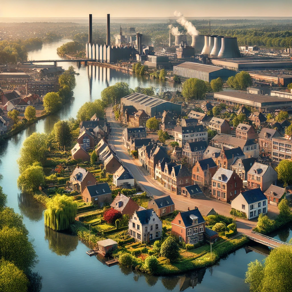 Vue panoramique de Herstal, une belle commune idéale pour réaliser un état des lieux Herstal immobilier fiable et rigoureux.