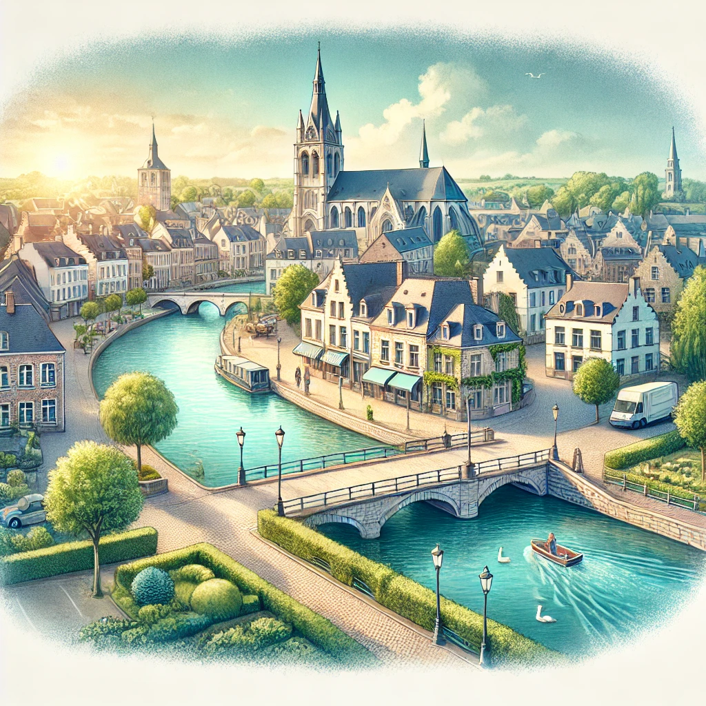 Vue pittoresque d'Andenne, idéale pour des services d'état des lieux Andenne.