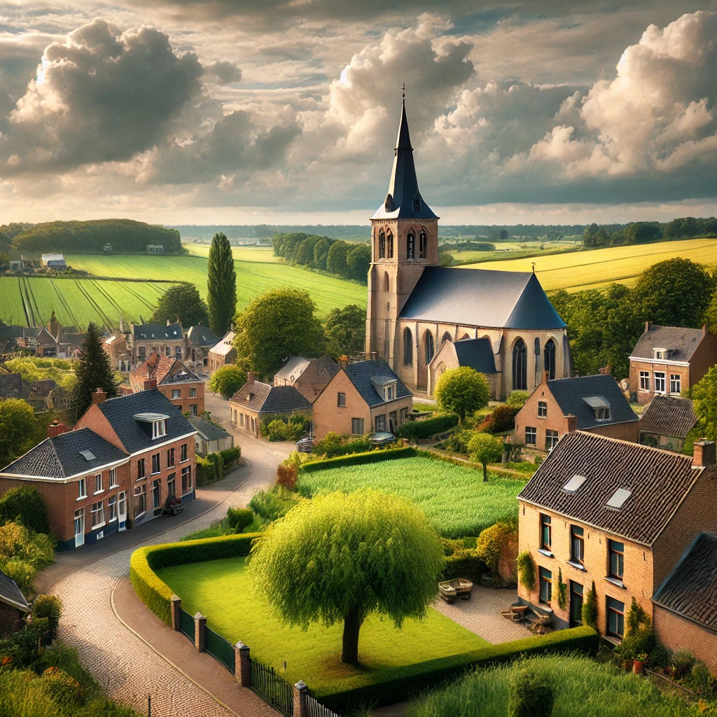 état des lieux Leuze-en-Hainaut - vue aérienne du centre historique.