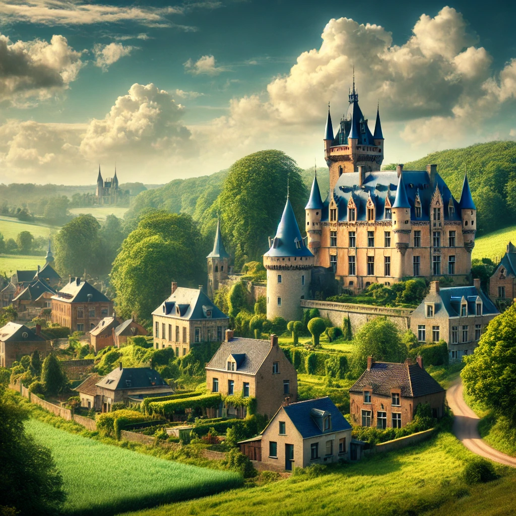 Vue panoramique de Merbes-le-Château, où un état des lieux Merbes-le-Château immobilier peut être effectué en toute confiance.