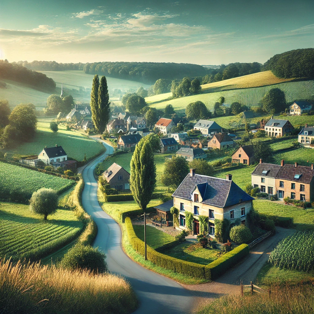 Vue panoramique du Mont-de-L'Enclus, une belle commune idéale pour réaliser un état des lieux Mont-de-L'Enclus immobilier rigoureux.