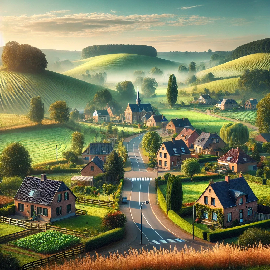 Vue panoramique de Ohey, une belle commune idéale pour réaliser un état des lieux Ohey immobilier fiable et rigoureux.