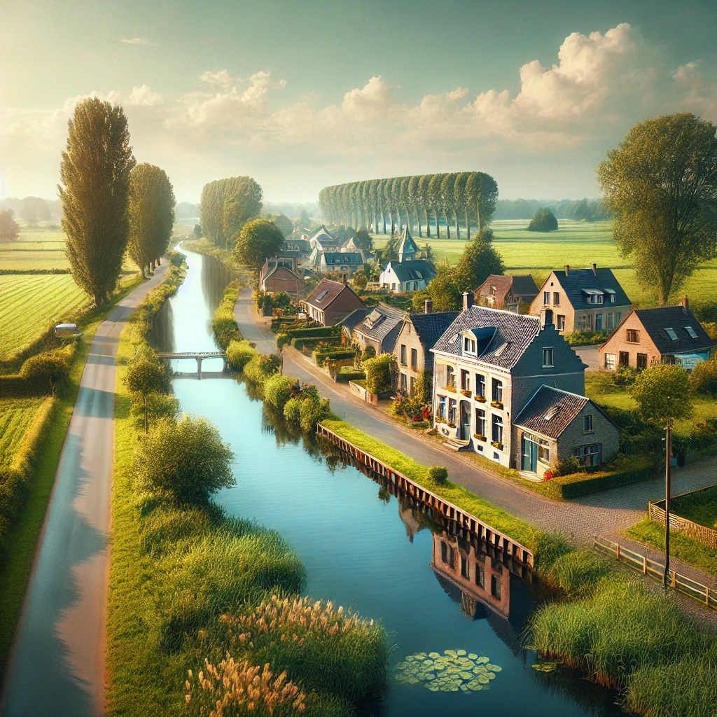 Vue panoramique de Pecq, une belle commune idéale pour réaliser un état des lieux Pecq immobilier fiable et rigoureux.
