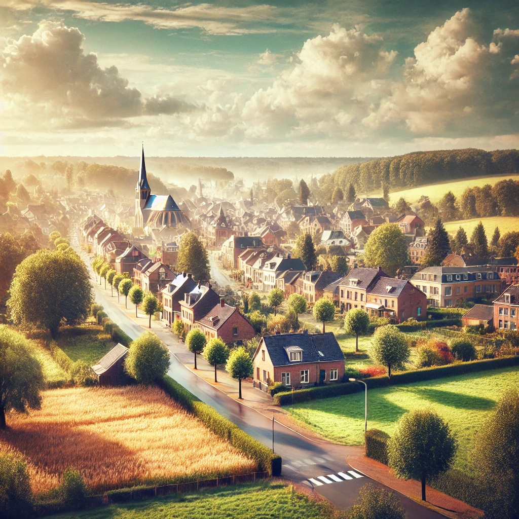 Vue panoramique de Tubize, une belle commune idéale pour réaliser un état des lieux Tubize immobilier fiable et rigoureux.