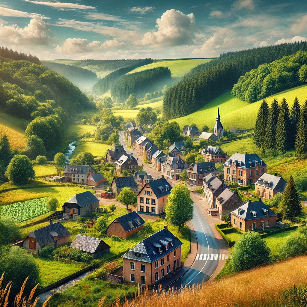 Vue panoramique de Viroinval, une belle commune idéale pour réaliser un état des lieux Viroinval immobilier fiable et rigoureux.