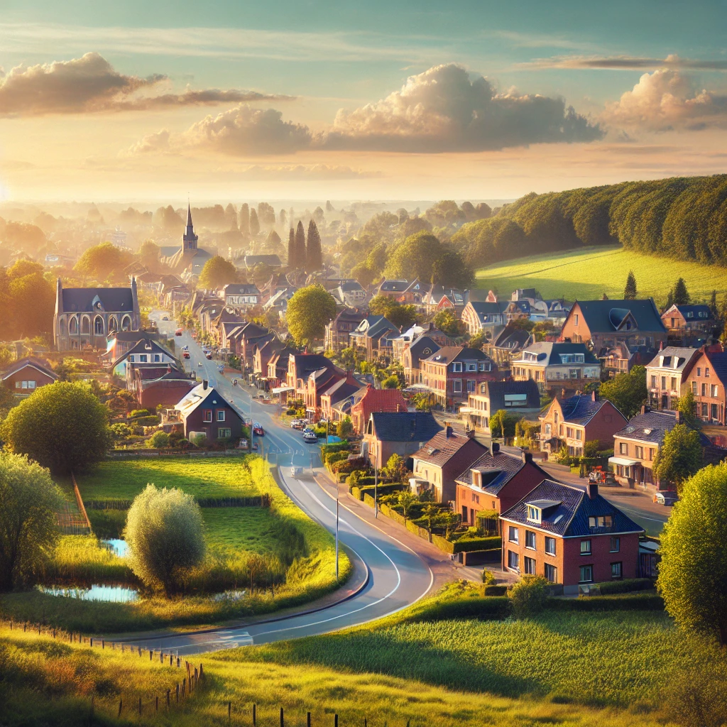 Vue panoramique d'Anderlues, une belle commune idéale pour réaliser un état des lieux Anderlues immobilier fiable et rigoureux.
