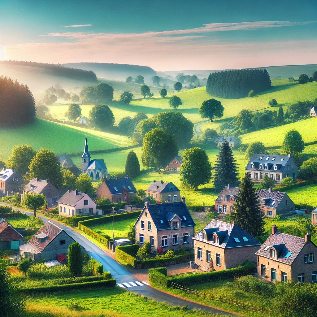 Vue panoramique d'Attert, une belle commune idéale pour réaliser un état des lieux Attert immobilier fiable et rigoureux."