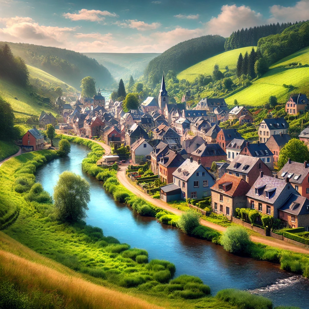 Vue panoramique de Barvaux-sur-Ourthe, une belle commune idéale pour réaliser un état des lieux Barvaux-sur-Ourthe immobilier fiable et rigoureux.