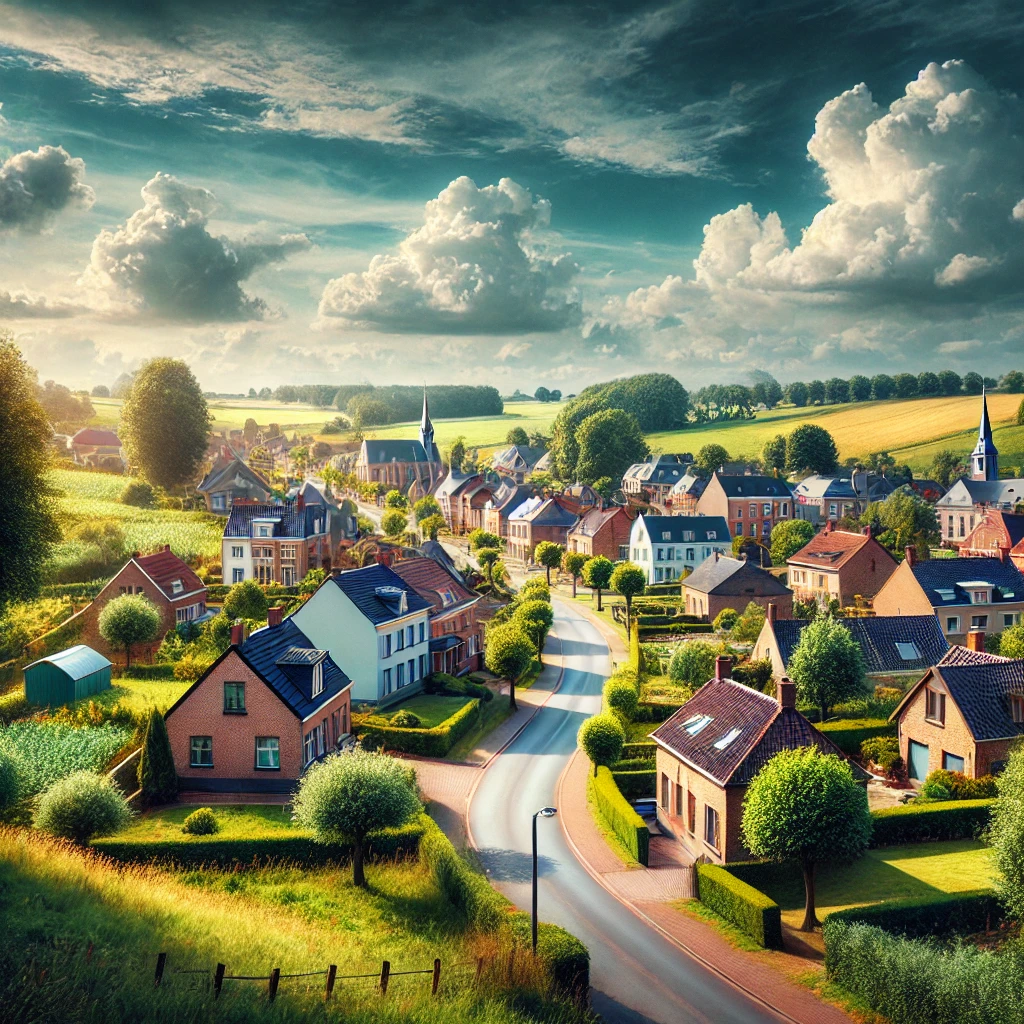 Vue panoramique d'Erquelinnes, une belle commune idéale pour réaliser un état des lieux Erquelinnes immobilier fiable et rigoureux.