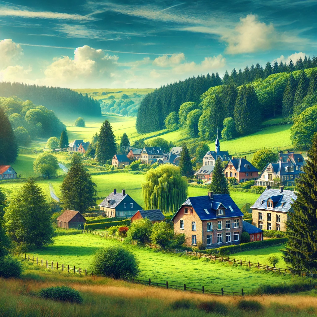 Vue panoramique de Jalhay, une belle commune idéale pour réaliser un état des lieux Jalhay immobilier fiable et rigoureux.