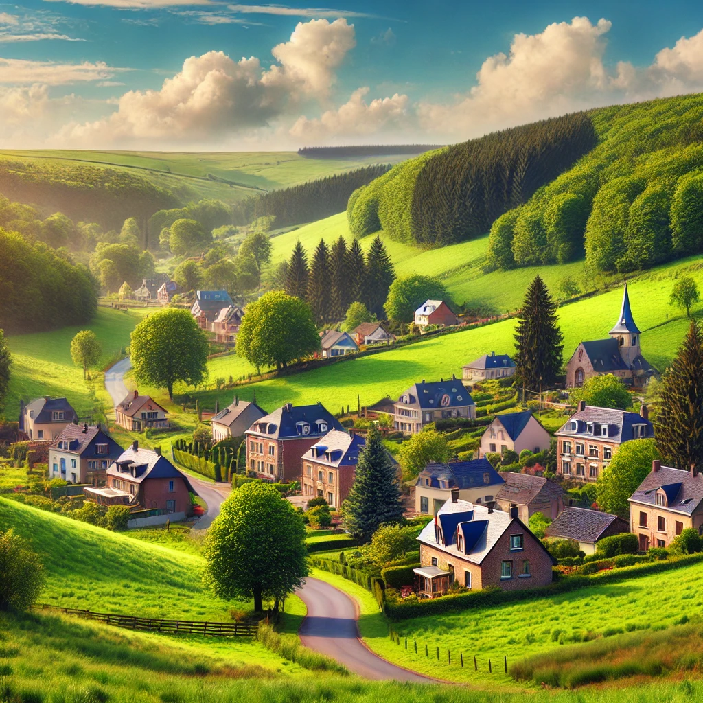 Vue panoramique de Sainte-Ode, une belle commune idéale pour réaliser un état des lieux Sainte-Ode immobilier fiable et rigoureux.