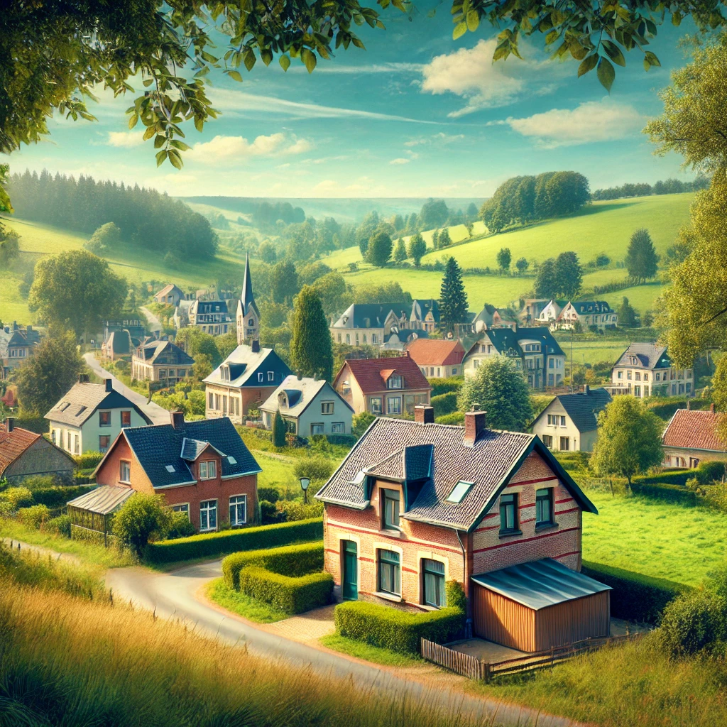 Vue panoramique de Suxy, une belle commune idéale pour réaliser un état des lieux Suxy immobilier fiable et rigoureux.