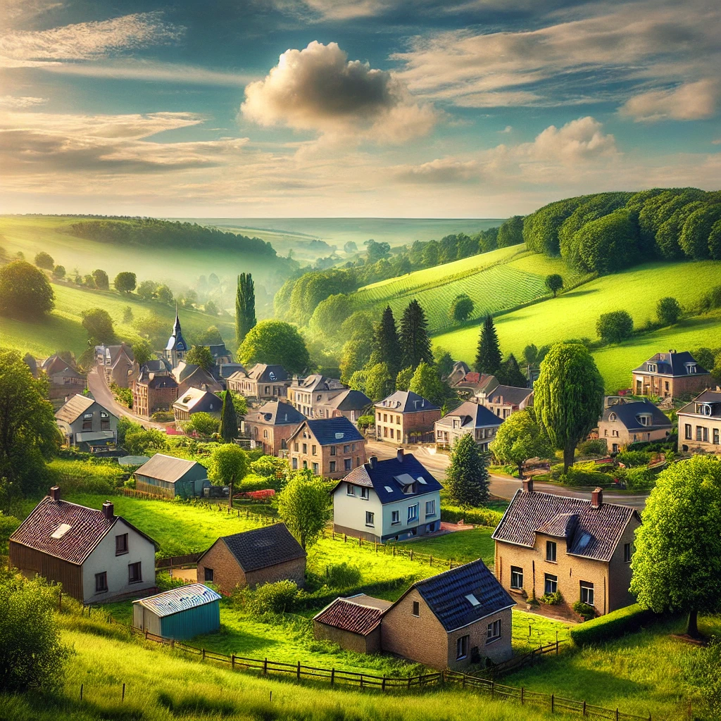 Vue panoramique de Theux, une belle commune idéale pour réaliser un état des lieux Theux immobilier fiable et rigoureux.
