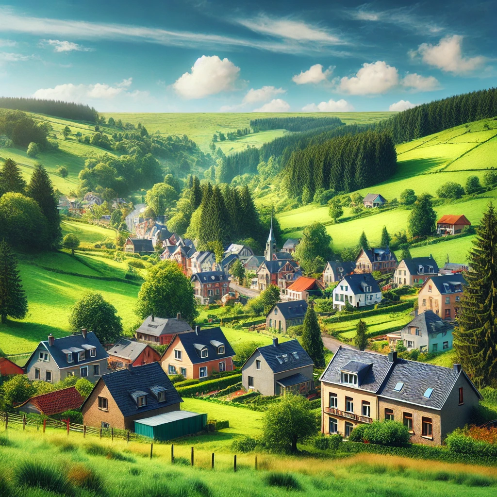 Vue panoramique de Vielsam, une belle commune idéale pour réaliser un état des lieux Vielsam immobilier fiable et rigoureux.