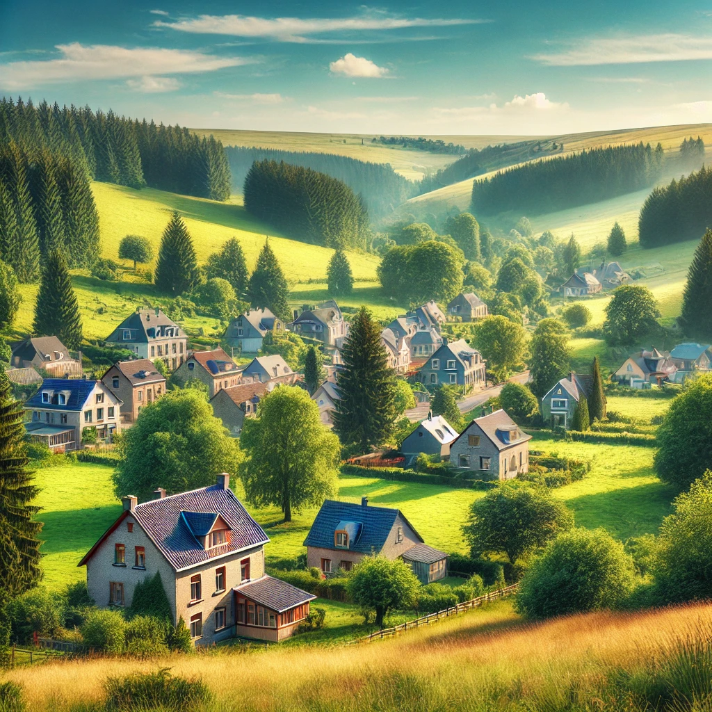 Vue panoramique de Waimes, une belle commune idéale pour réaliser un état des lieux Waimes immobilier fiable et rigoureux.