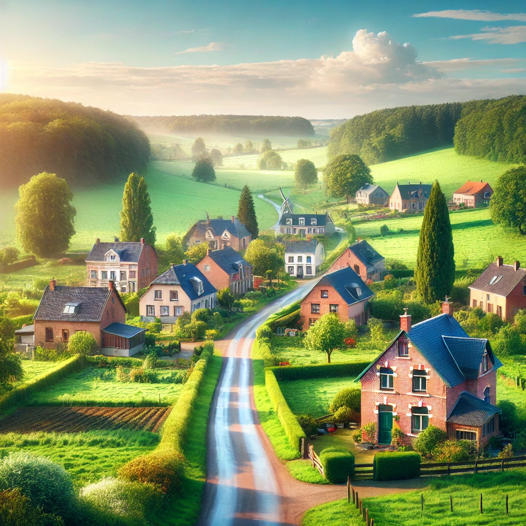 Vue panoramique de Wekenraedt, une belle commune idéale pour réaliser un état des lieux Wekenraedt immobilier fiable et rigoureux.