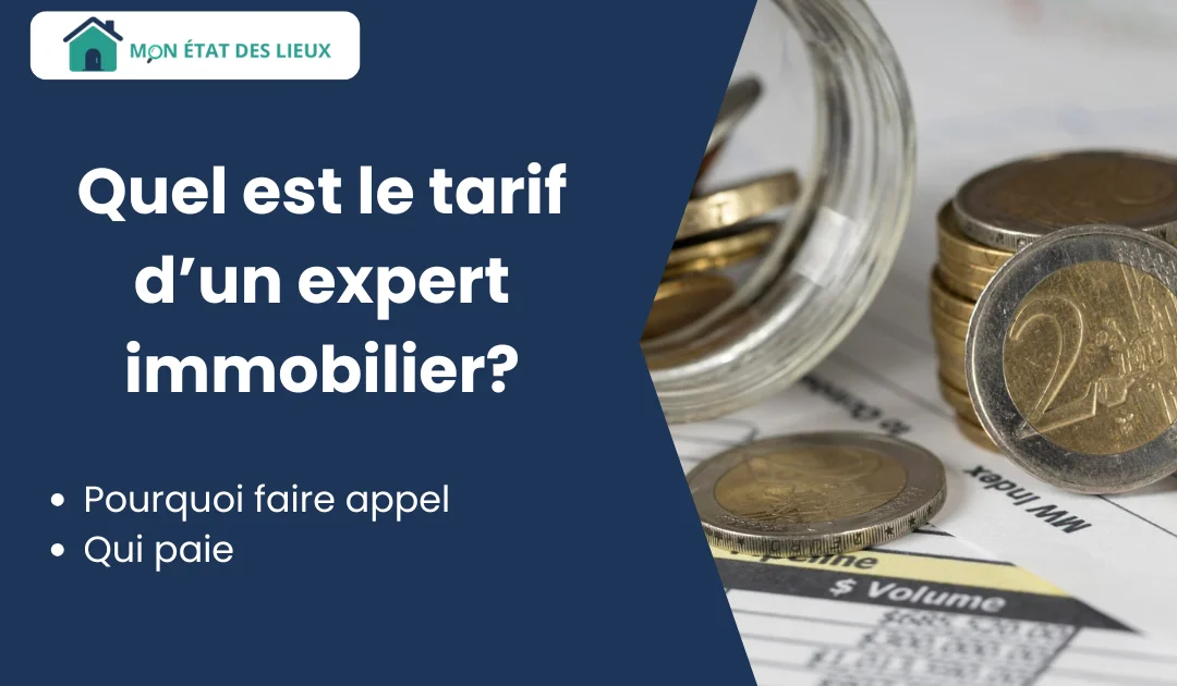 Tarif expert immobilier – pièces de monnaie empilées et feuille de calcul financière