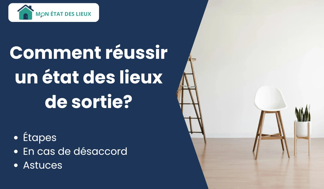 Comment réussir un état des lieux de sortie – pièce vide avec chaise, plante et escabeau