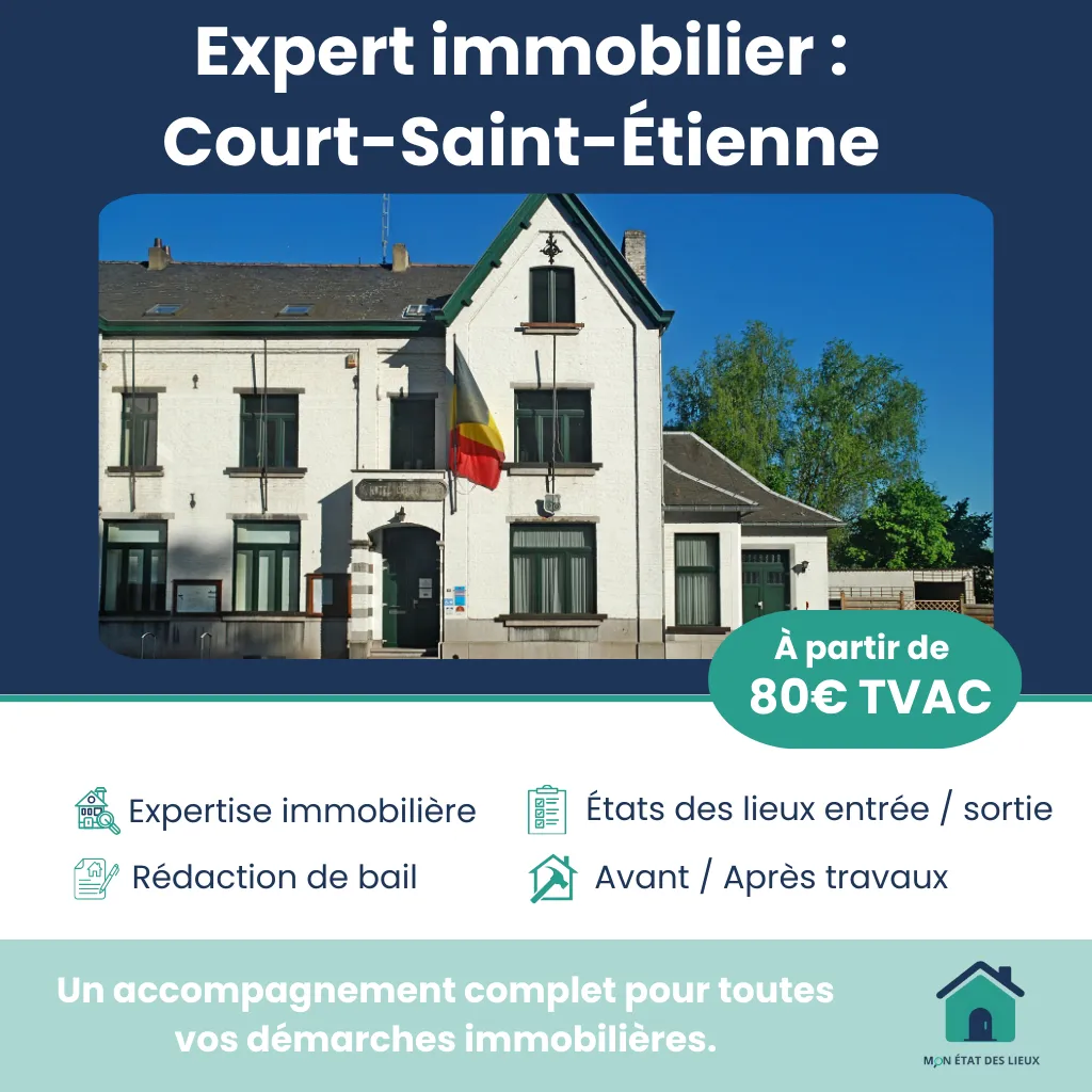 Expert immobilier à Court-Saint-Étienne – États des lieux, baux et expertises techniques