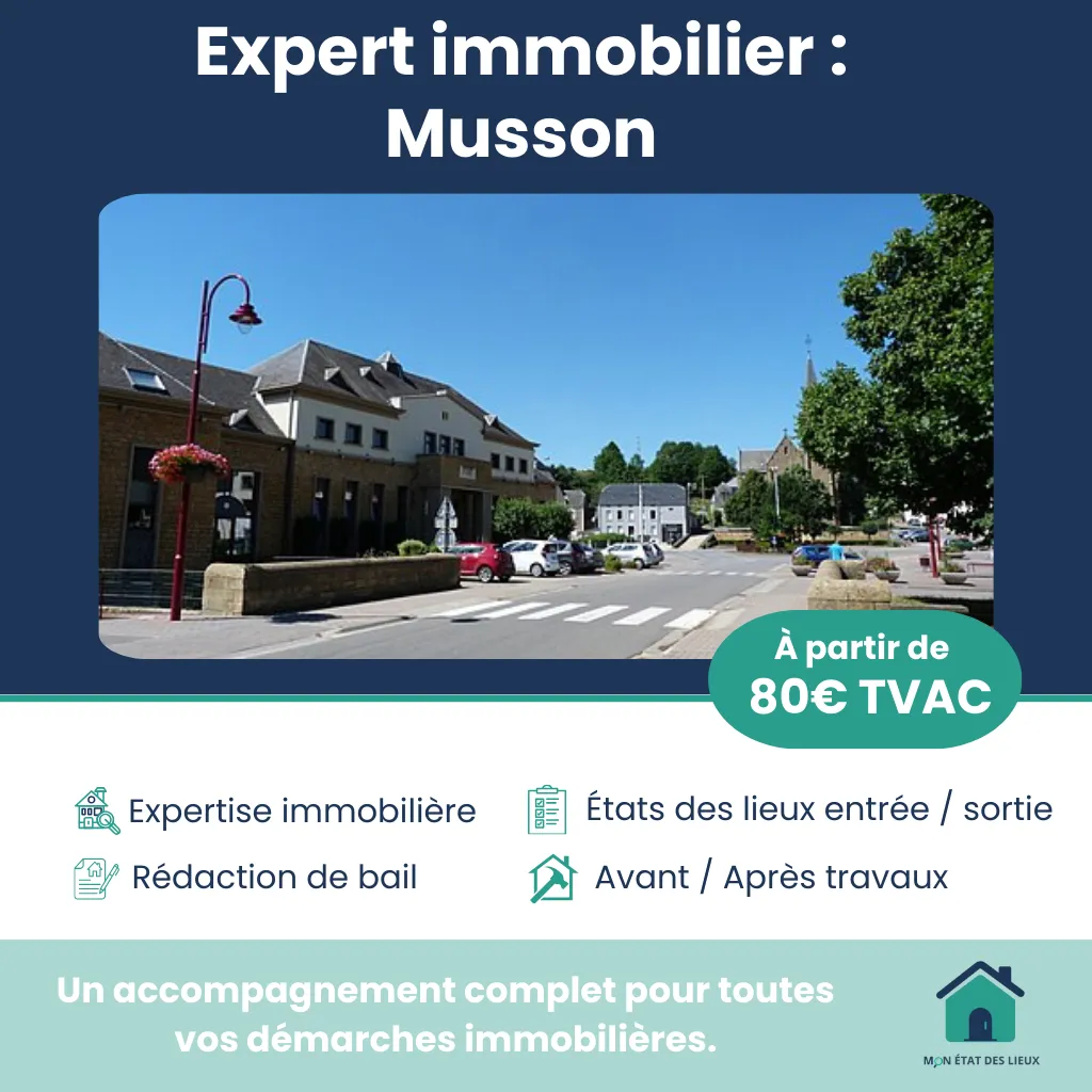 Expert immobilier à Musson – Rapport neutre et complet dès 80€ TVAC
