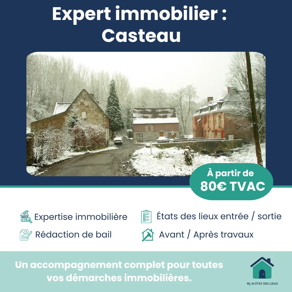 Expert immobilier à Casteau – Service expert avec preuves visuelles dès 80€ TVAC