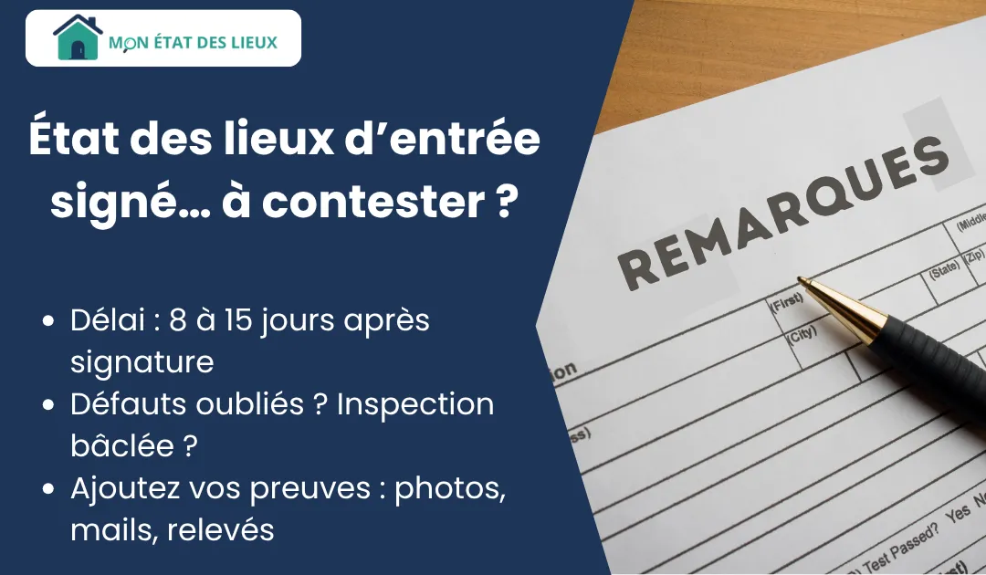 Contester un état des lieux d'entrée après signature : recours et démarches légales possibles.
