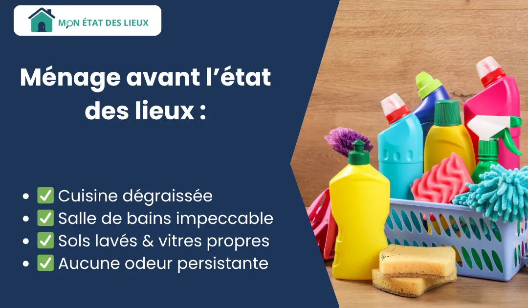 État des lieux ménage : vérification du nettoyage du logement avant la sortie du locataire
