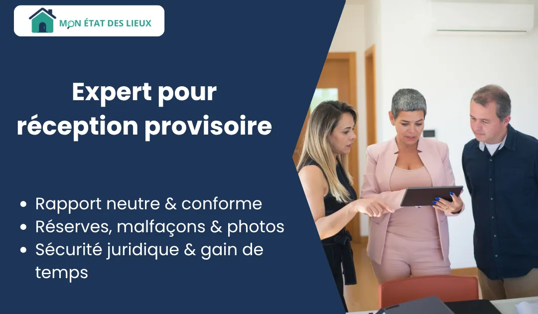 Expert réception provisoire : accompagnement professionnel pour vérifier les travaux avant la remise officielle.