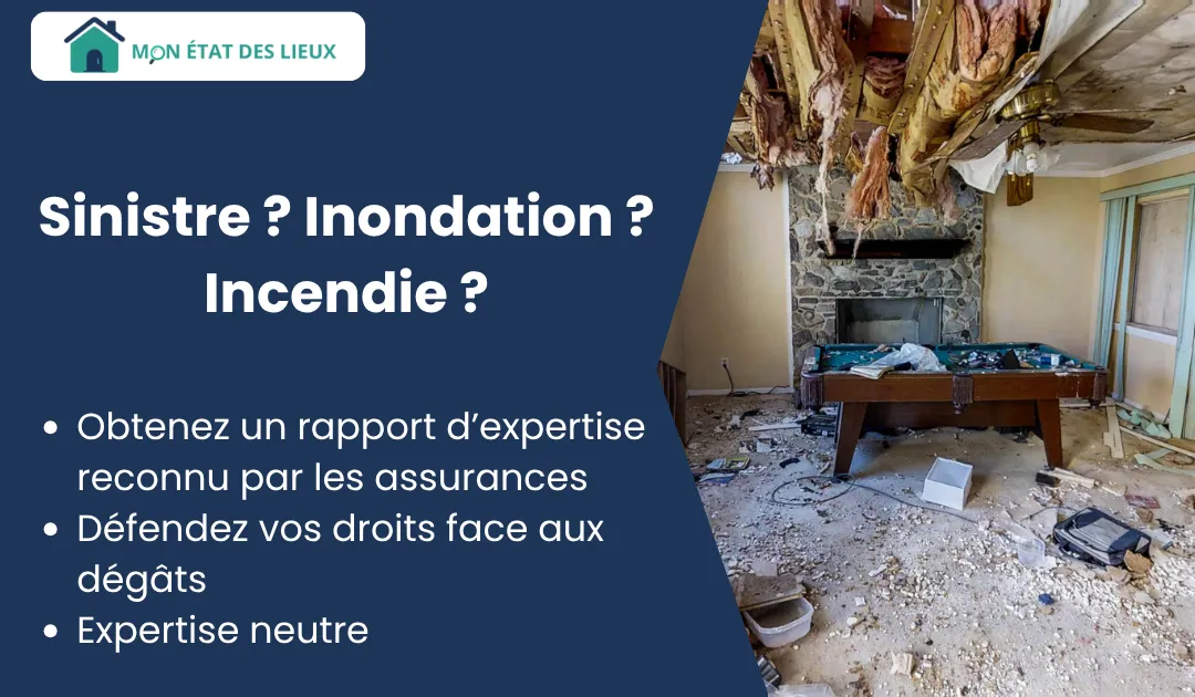 Expertise assurance habitation en cas de sinistre comme un dégât des eaux ou un incendie.