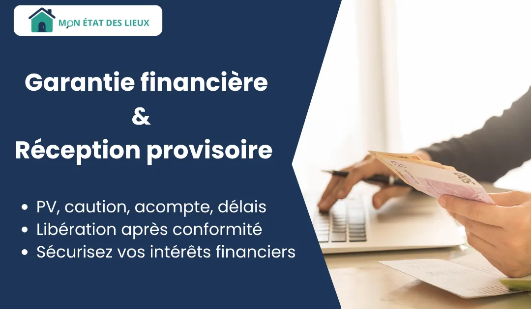 Garantie financière réception provisoire : sécuriser la fin de chantier en cas de malfaçons ou de réserve.