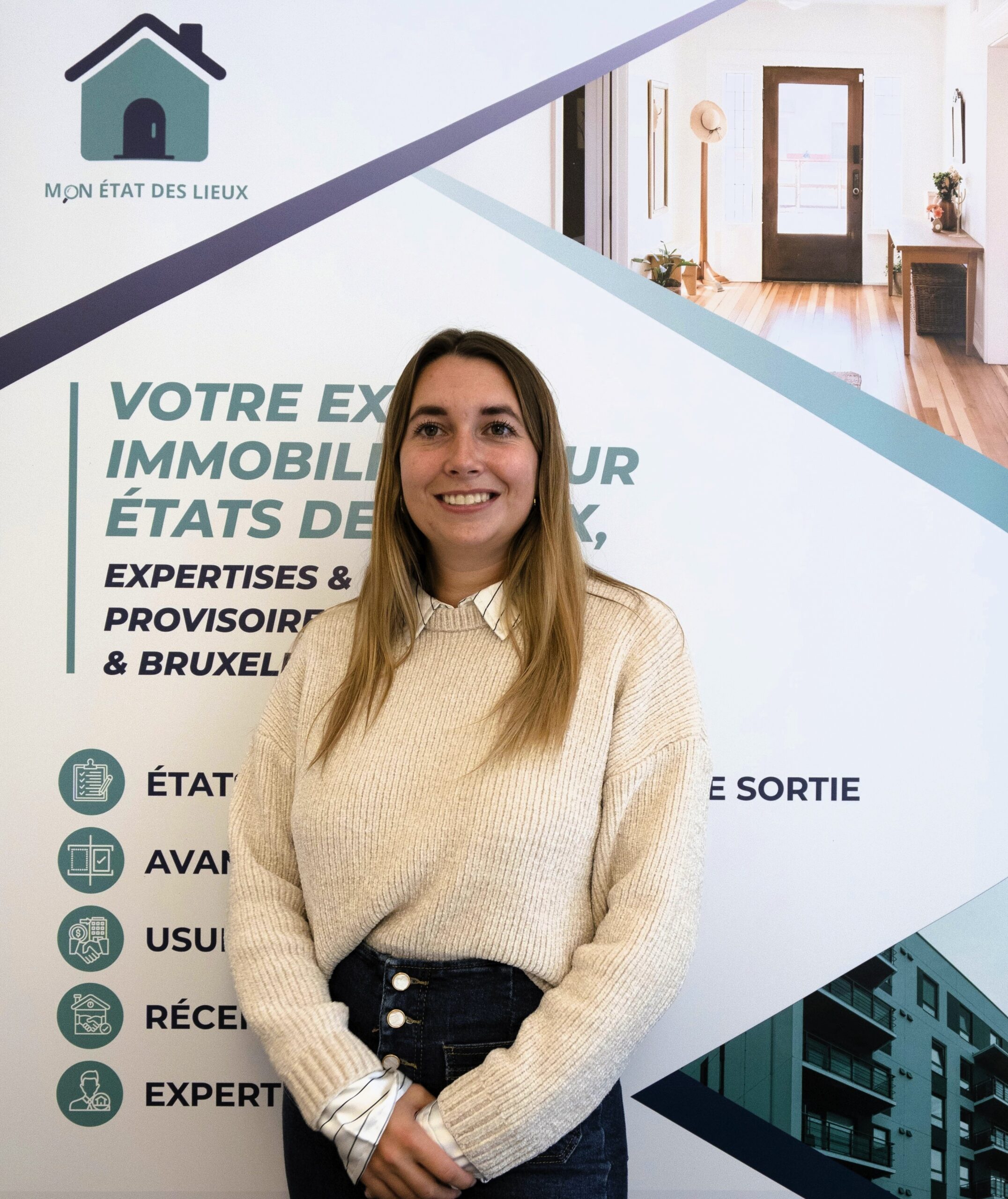 Portrait d’Aurélie De Roeck, secrétaire administrative chez Mon État des Lieux