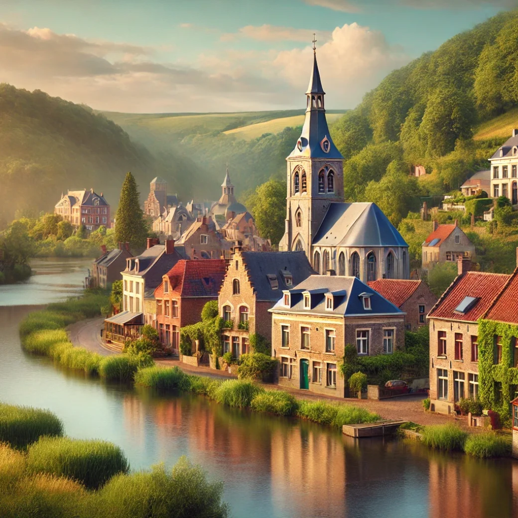 Vue panoramique d'Amay, une belle commune idéale pour réaliser un état des lieux immobilier fiable et rigoureux.