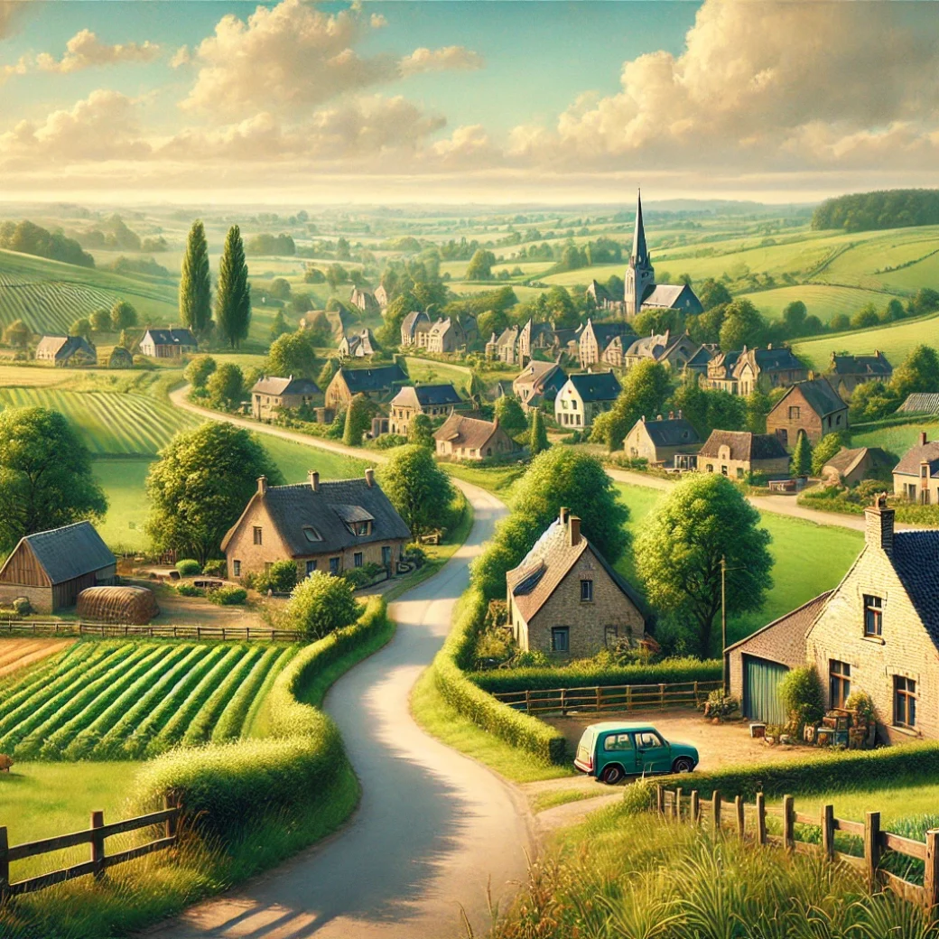 Vue panoramique d'Aubechies, une belle commune idéale pour réaliser un état des lieux Aubechies immobilier fiable et rigoureux.