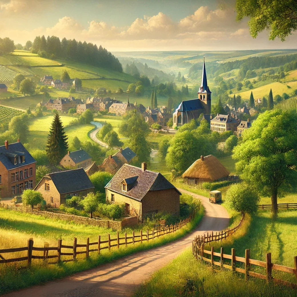 Vue panoramique d'Aubel, une belle commune idéale pour réaliser un état des lieux Aubel immobilier fiable et rigoureux.