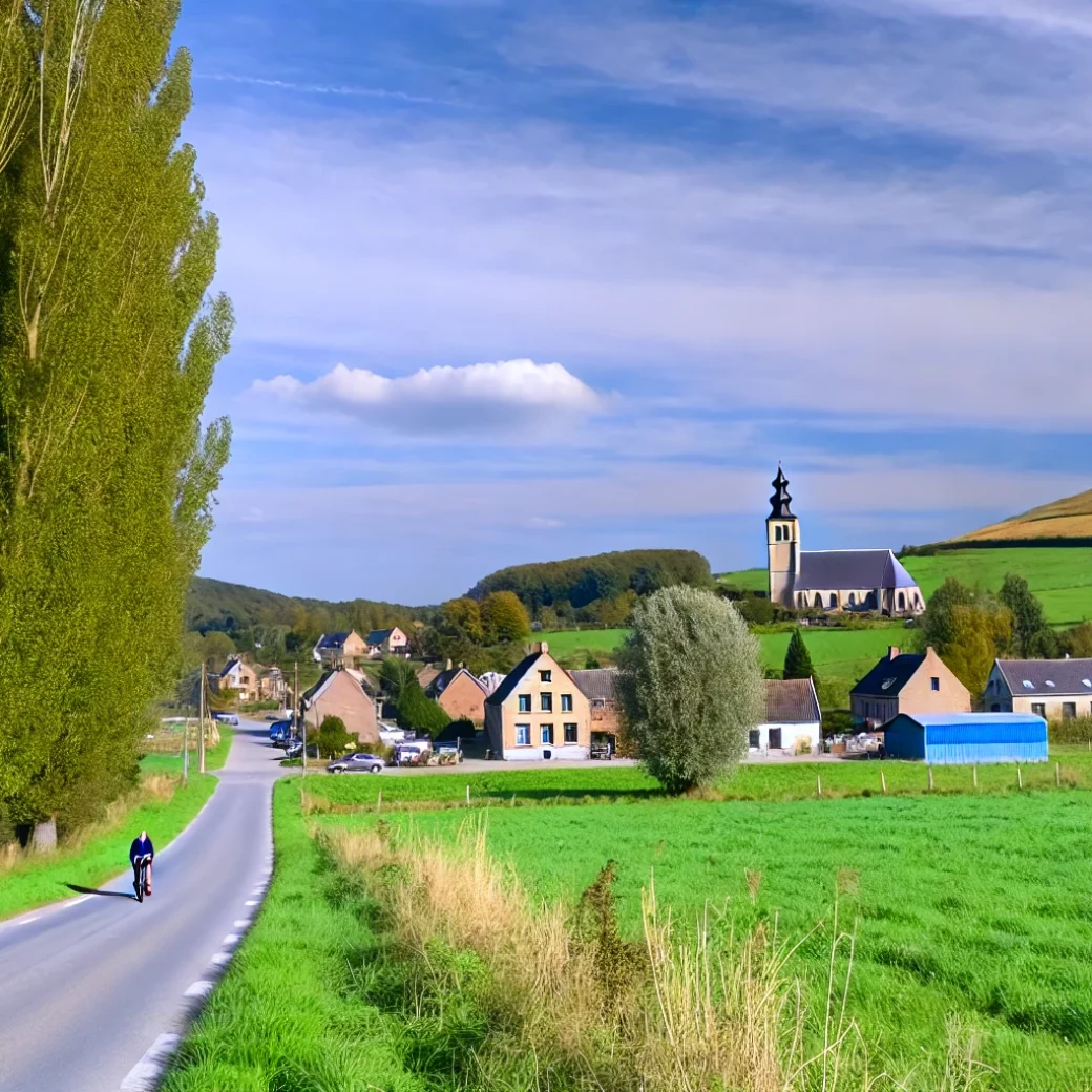 Vue panoramique d'Awans, une belle commune idéale pour réaliser un état des lieux Awans immobilier fiable et rigoureux.