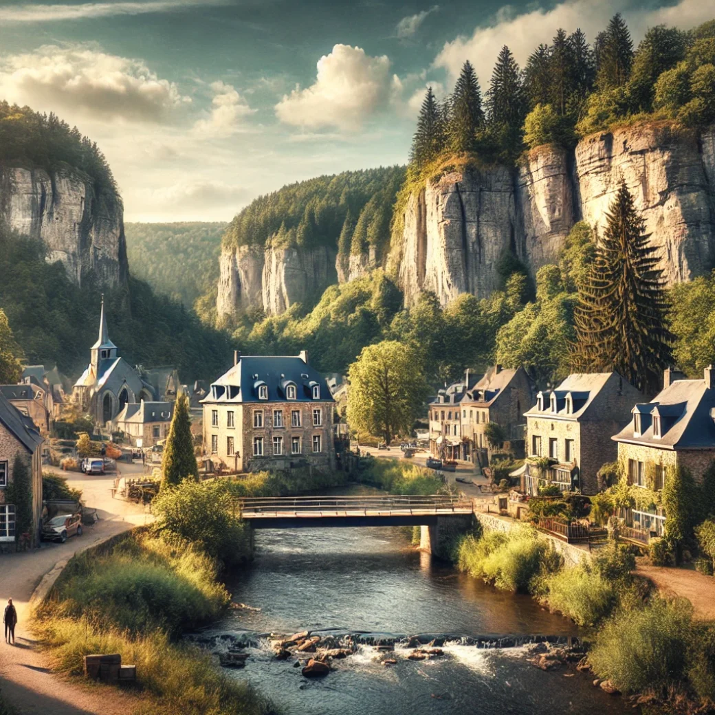 Vue panoramique d'Aywaille, une belle commune idéale pour réaliser un état des lieux immobilier Aywaille fiable et rigoureux.