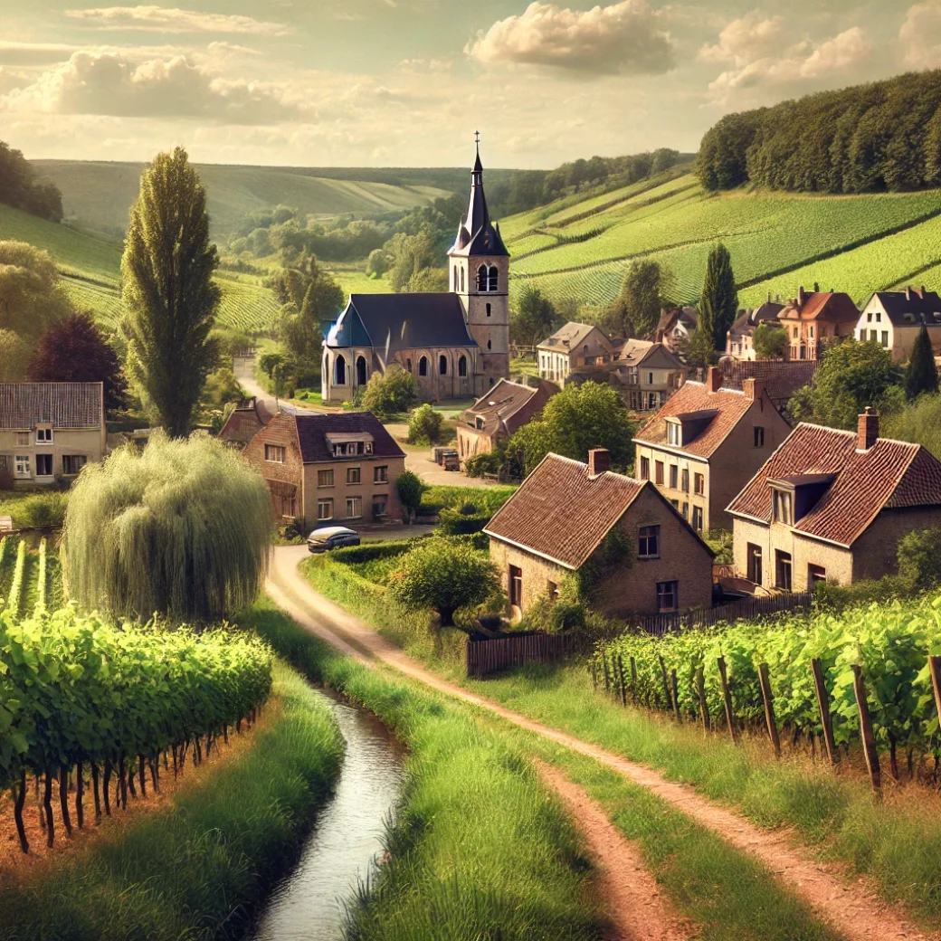 Vue panoramique de Bassenge, une belle commune idéale pour réaliser un état des lieux Bassenge immobilier fiable et rigoureux.