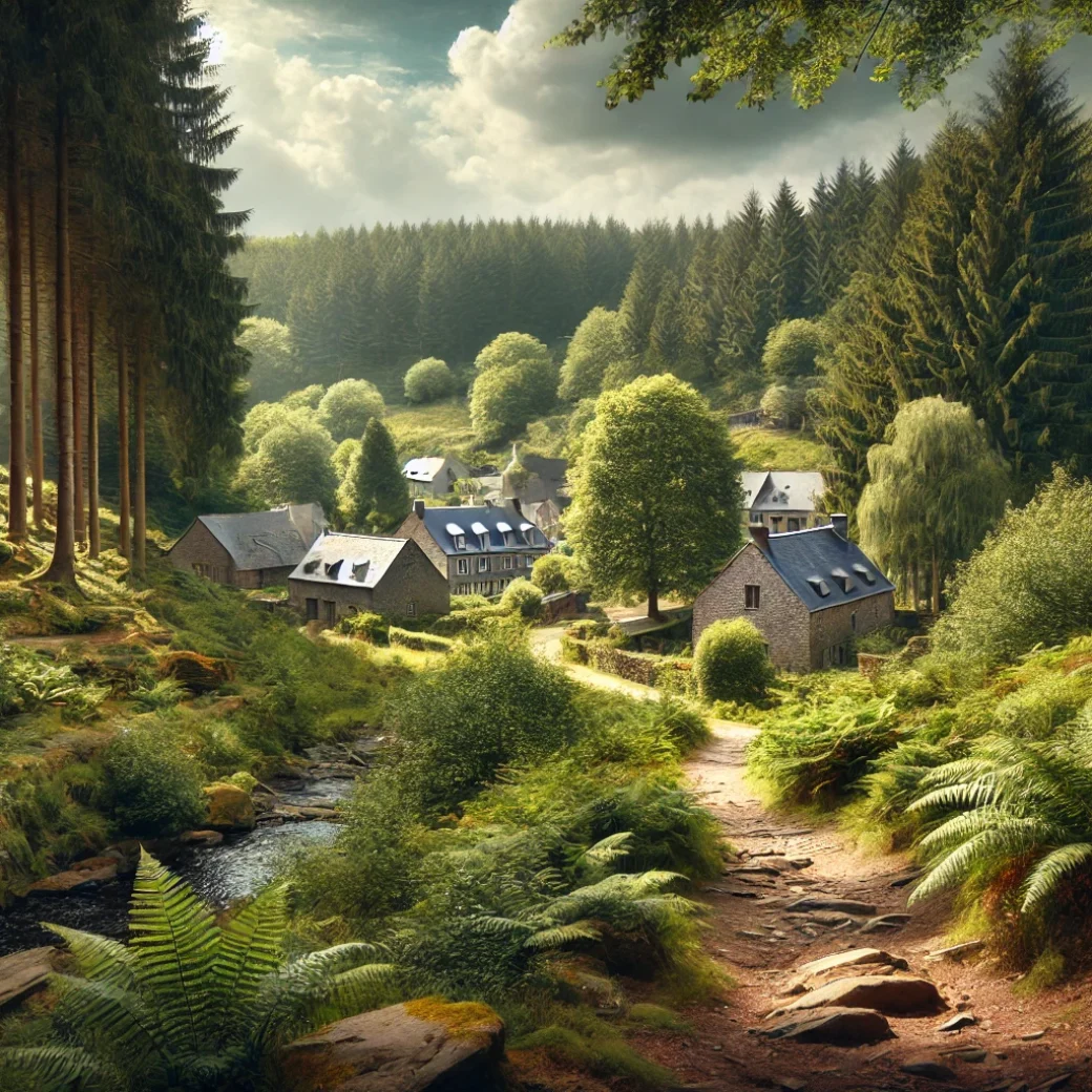 Vue panoramique de Bertrix, une belle commune idéale pour réaliser un état des lieux Bertrix immobilier fiable et rigoureux.
