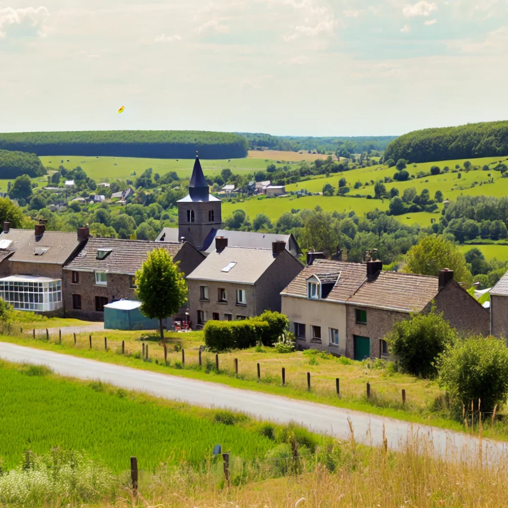 Vue panoramique de Dalhem, une belle commune idéale pour réaliser un état des lieux Dalhem immobilier fiable et rigoureux.