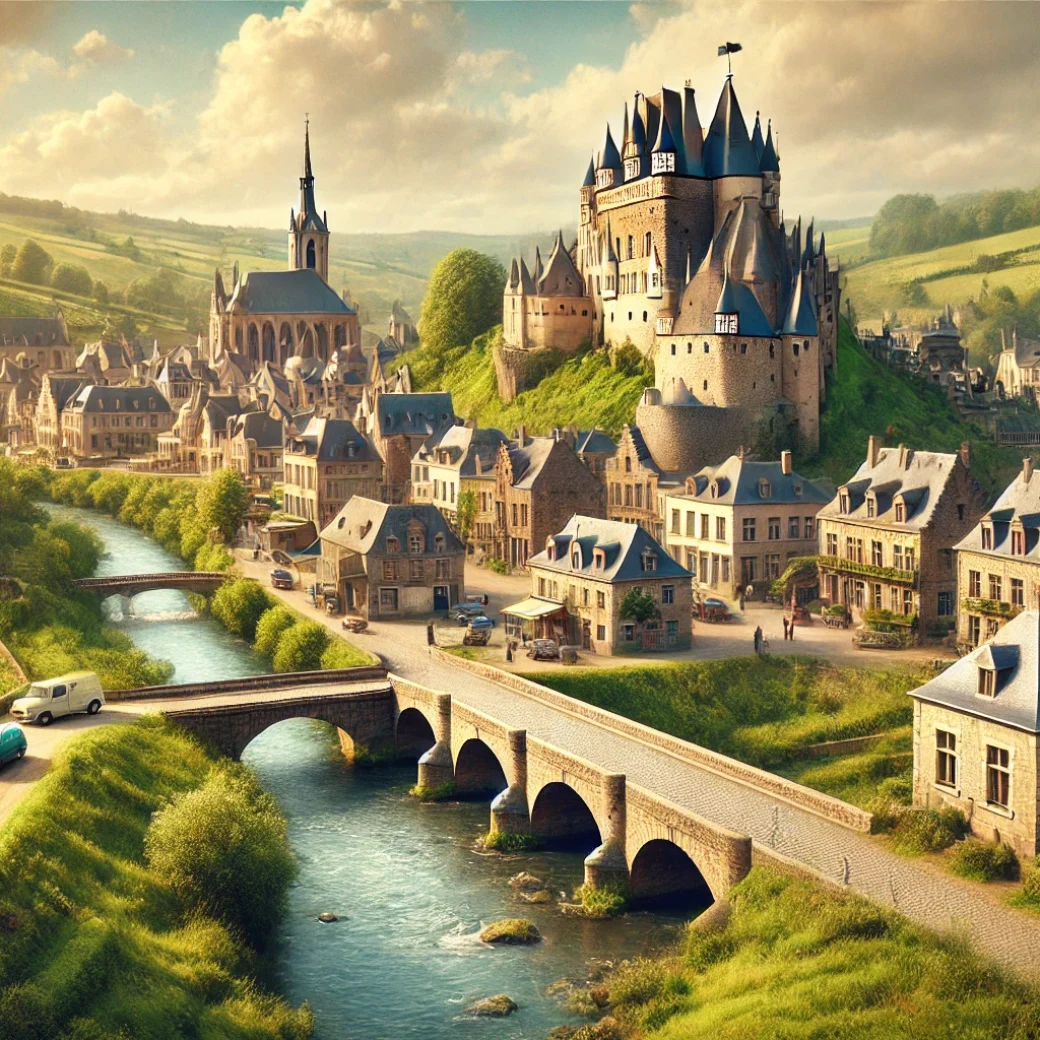 Vue panoramique d'Écaussinnes, représentant le cadre idéal pour un état des lieux immobilier.