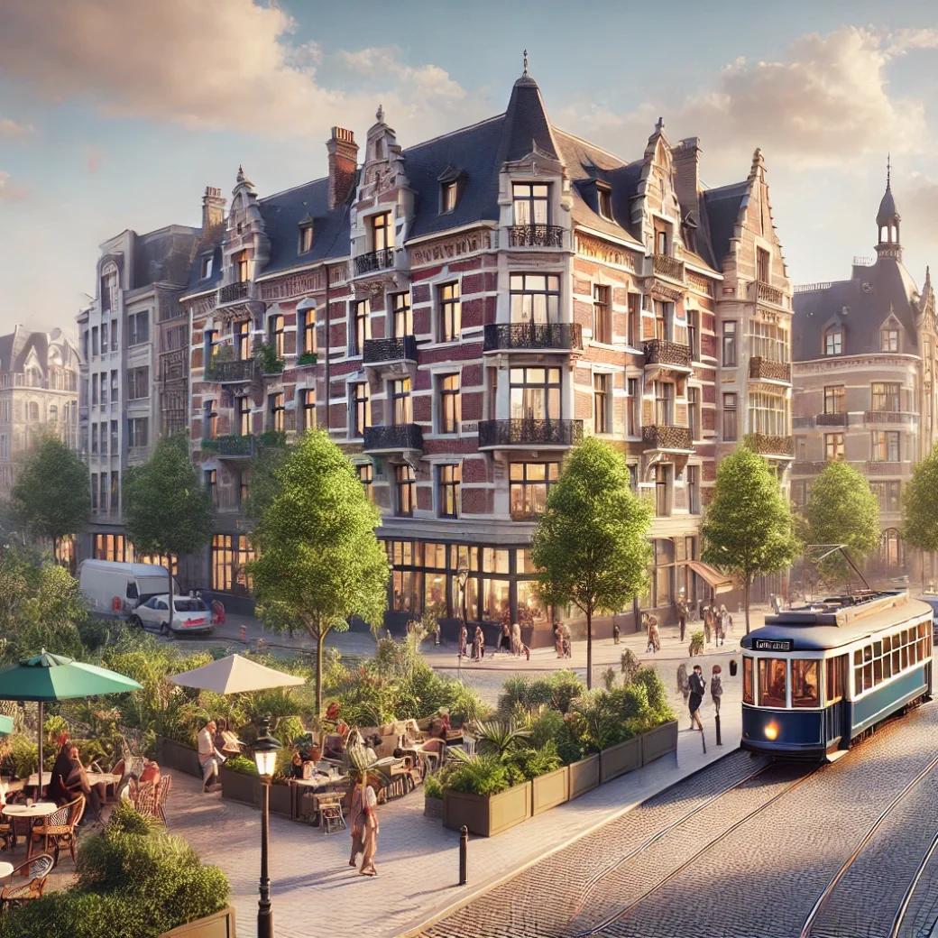 Vue panoramique d'Etterbeek, une belle commune idéale pour réaliser un état des lieux Etterbeek immobilier fiable et rigoureux.