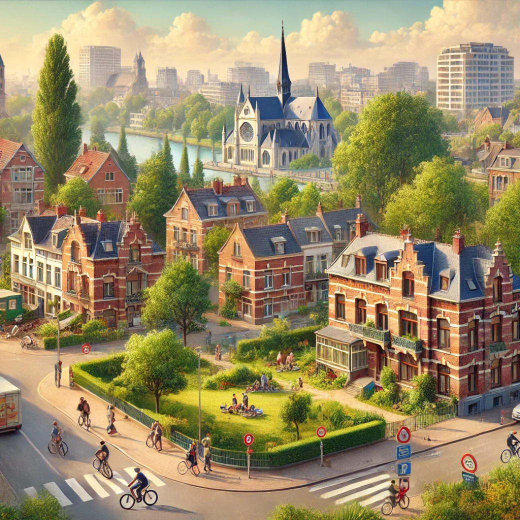 Vue panoramique d'Evere, une belle commune idéale pour réaliser un état des lieux Evere immobilier fiable et rigoureux.