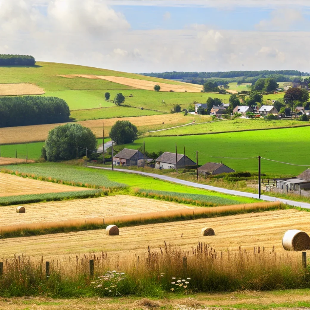 Vue panoramique de Fernelmont, une belle commune idéale pour réaliser un état des lieux Fernelmont immobilier rigoureux et fiable.