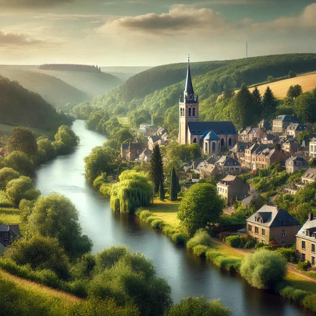 Vue panoramique de Florenville, une belle commune idéale pour réaliser un état des lieux immobilier Florenville fiable et rigoureux.