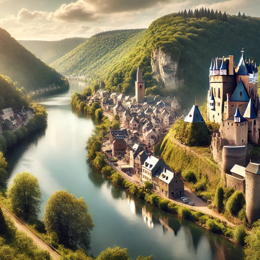 Vue panoramique de La Roche-en-Ardenne, une belle commune idéale pour réaliser un état des lieux La Roche-en-Ardenne immobilier fiable et rigoureux.