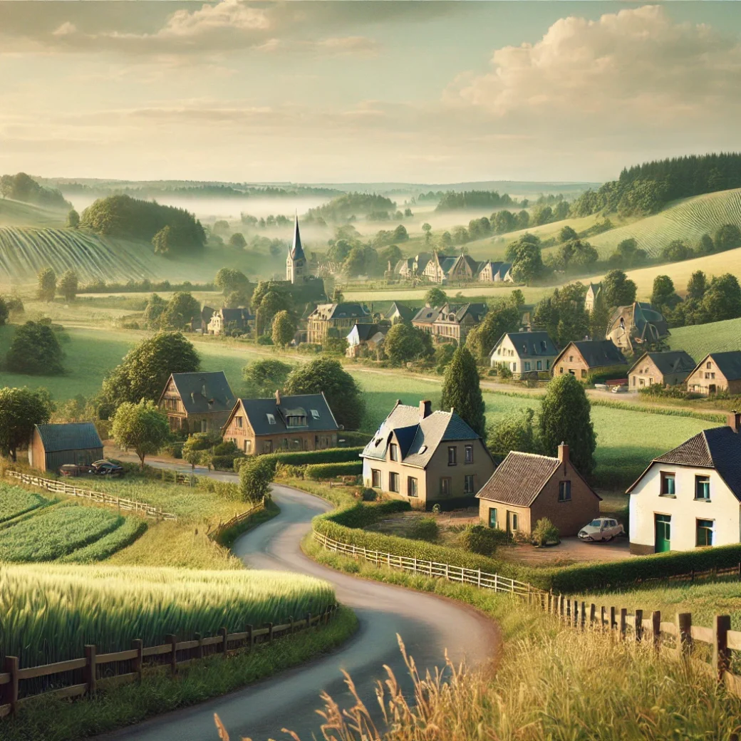 Vue panoramique de Lasne, une belle commune idéale pour réaliser un état des lieux Lasne immobilier fiable et rigoureux.