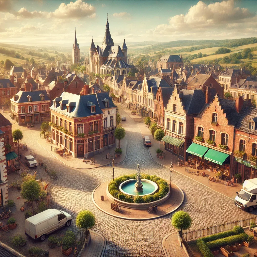 Vue panoramique de Le Roeulx, une belle commune idéale pour réaliser un état des lieux Le Roeulx immobilier fiable et rigoureux.
